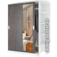 Шкаф-купе Кортекс-мебель Лагуна ШК05-01 правая консоль (белый/береза)