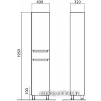  Аква Родос Шкаф-пенал Омега 40