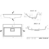 Умывальник Versalia Absolute 70 Black