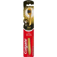 Зубная щетка Colgate 360 Золотая с древесным углем мягкая (1 шт)
