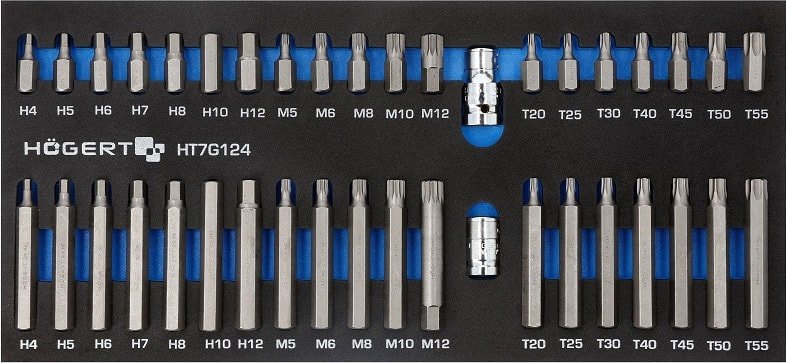 

Набор бит Hoegert Technik HT7G124 (40 предметов)