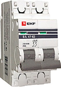 

Выключатель автоматический EKF ВА 47-63 2Р 3А (C) PROxima