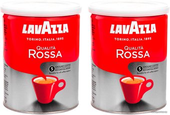 Lavazza Qualita Rossa молотый в банке 2x250 г