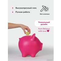 Копилка для денег PIG BANK свинка-копилка M Розовый (фуксия)