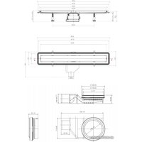 Трап/канал Pestan Confluo Premium White Glass Line 450