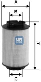 

Топливный фильтр UFI 2601400
