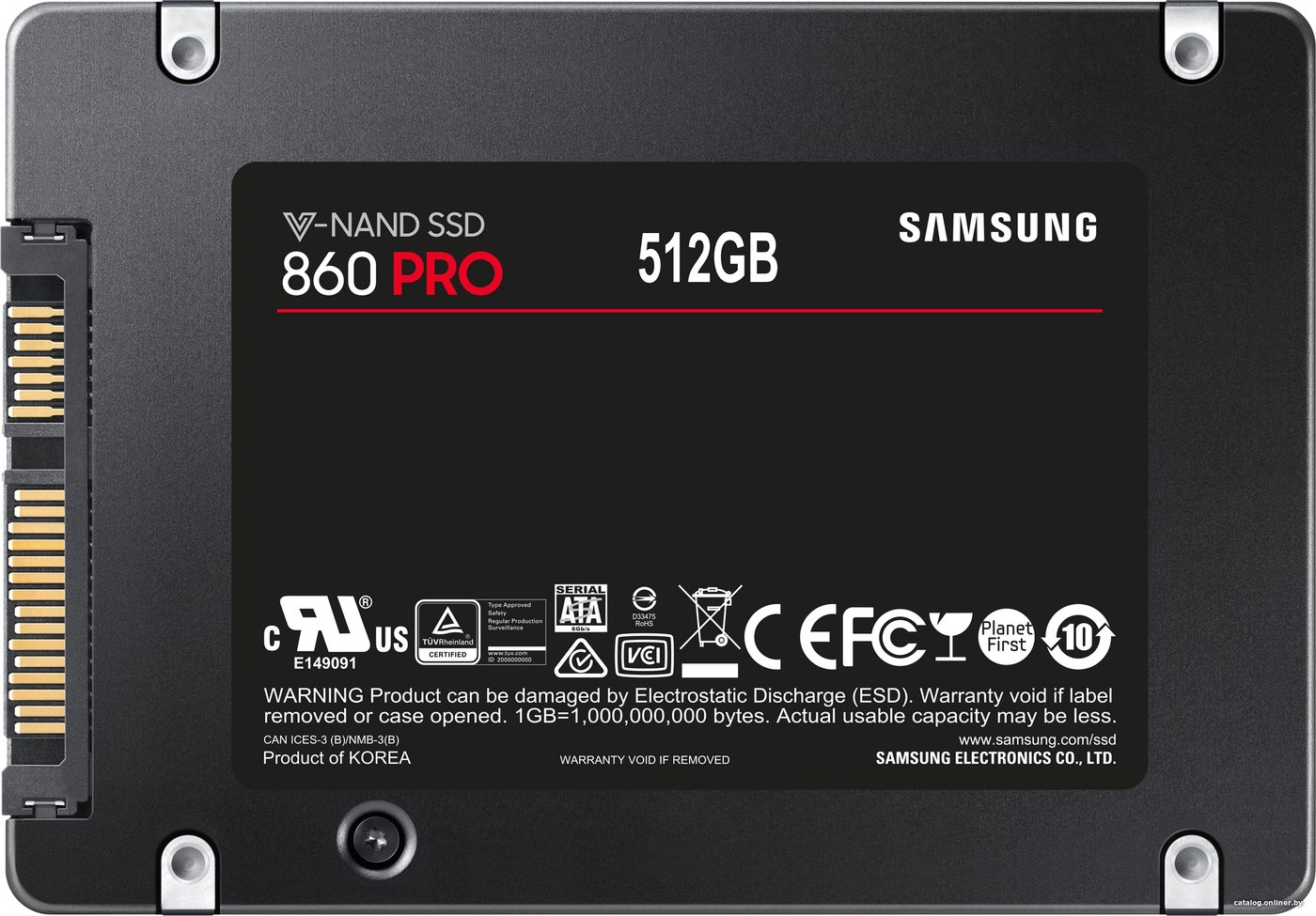 Samsung 860 Pro 512GB MZ-76P512 SSD купить в Минске