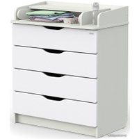 Детский комод Атон Мебель Сириус-2 Wood 804 ПВХ (белый)