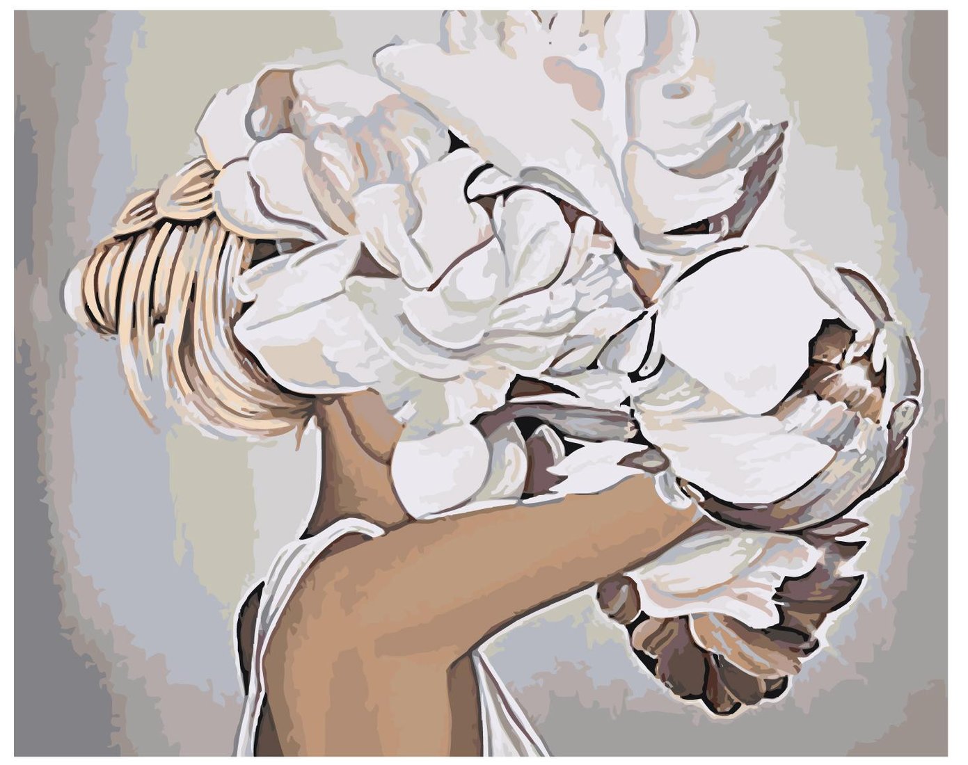 

Картина по номерам SLAVINA Девушка-цветок z6680v2