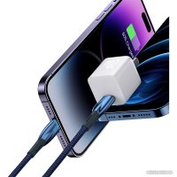 Кабель Baseus Glimmer Series USB Type-C - Lightning (2 м, синий)