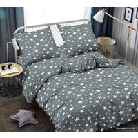2-спальный комплект постельного белья Amore Mio Stars 2сп 24474 (серый/белый)