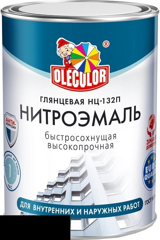 

Эмаль Olecolor НЦ-132П 1.7 кг (черный)