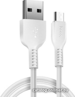 Кабель Hoco X20 microUSB (1 м, белый)