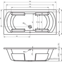Ванна Riho Livorno 190x90 (без ножек)