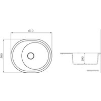 Кухонная мойка FostoGran FG 61-50 (404-антрацит)