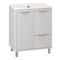  Brevita Тумба с умывальником Risacca Crema 70 RIS-06070-0342Я+B-OND070-01 (серый кашемир)