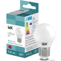 Светодиодная лампочка IEK LED Globe G45 400lm 4000K E27