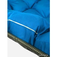 Подвесной диван M-Group Лежебока 11180310 (с серым ротангом/синяя подушка)