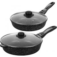 Набор сковород Elan Gallery Гармония вкуса 120134+2 (черный мрамор)