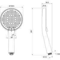 Душевая лейка Milardo Ideal Spa ILS3FCRM18