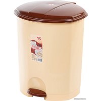 Мусорное ведро Эльфпласт EP032 18 л (бежевый/коричневый)