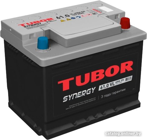 Автомобильный аккумулятор Tubor Synergy R+ (61 А·ч)