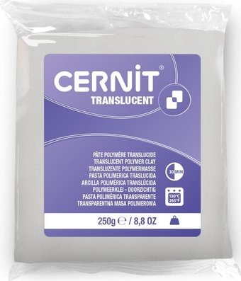 Полимерная глина Cernit Translucen прозрачный (250 г, белый)