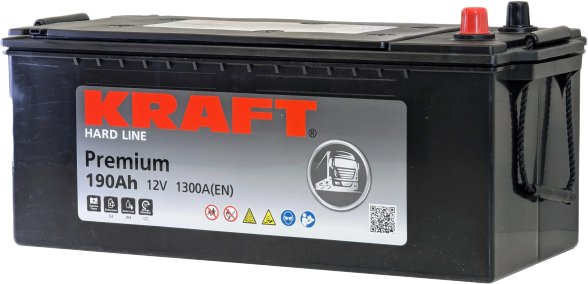

Автомобильный аккумулятор KRAFT Premium 190(3) евро (190 А·ч)