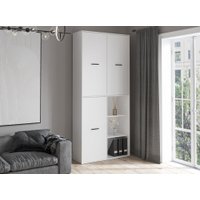 Шкаф распашной Интерлиния Skill-20 (3) (белый/белый)