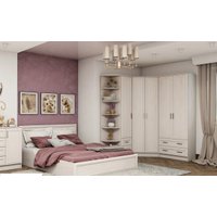 Шкаф распашной Астрид-Мебель Принцесса выдв. штанга+полки (2 ящика) Астрид