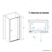 Душевой уголок RGW PA-32B 70x70 (черный/прозрачное стекло)