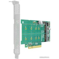 Адаптер для подключения M.2 накопителей Linkreal LRNV95N8 PCIe x8 to 2-Port M.2 NVMe Adapter