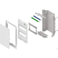 Бокс пластиковый Elektro-Plast MSF 2x12M (24M), N/PE 2x(1x25+17x10mm2), мет. дверь, белый RAL9016, 478x358x94mm, IP30
