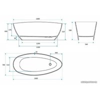 Ванна AquaStone Милана 168х78 в Могилеве