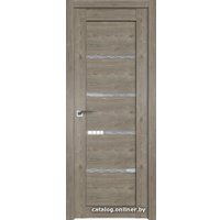 Межкомнатная дверь ProfilDoors 2.09XN L 50x200 (каштан темный, стекло дождь белый)