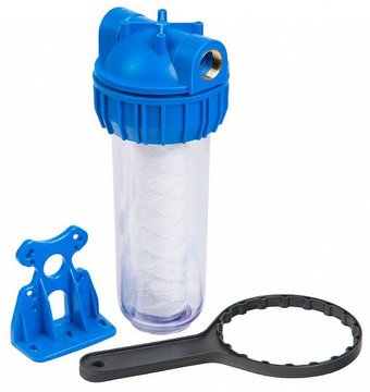 Магистральный фильтр Unipump CFC-10K (резьба 1") с картриджем SC-10W (5мкм)