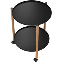 Журнальный столик Sheffilton SHT-CT62 (черный муар/светлый орех)