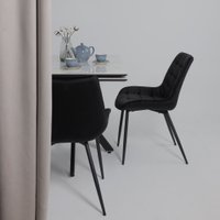 Кухонный стол Lepremo AV 2111 МДФ+керамика раздвижной 1200-1800x800 (белый глянцевый Carla Larkin/черный)