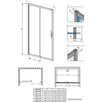 Душевая дверь Radaway Alienta DWJ 130 10260130-01-01 в Орше