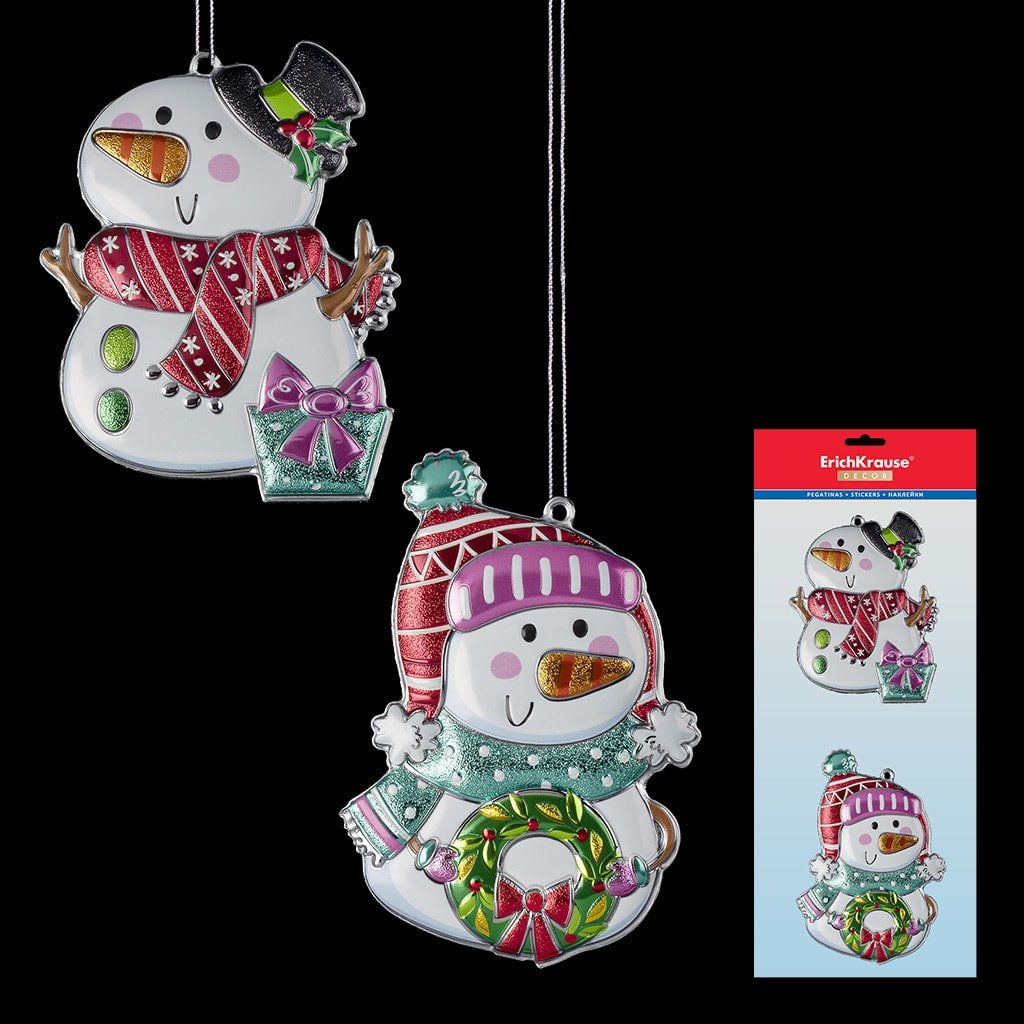 

Елочная игрушка Erich Krause Decor 2 украшения Снеговик 49593