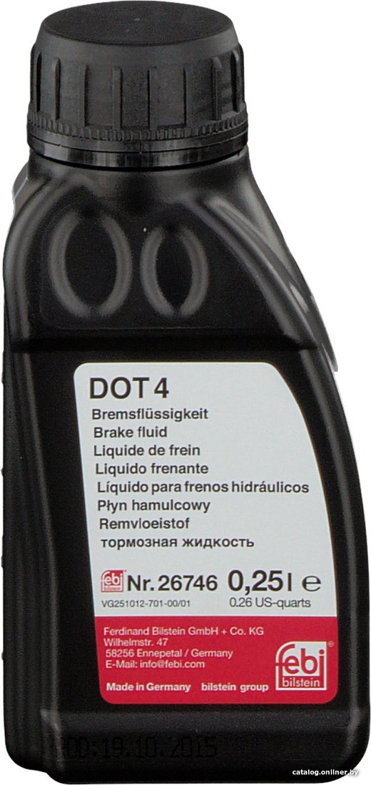 Тормозная жидкость Febi bilstein DOT 4 0.25л