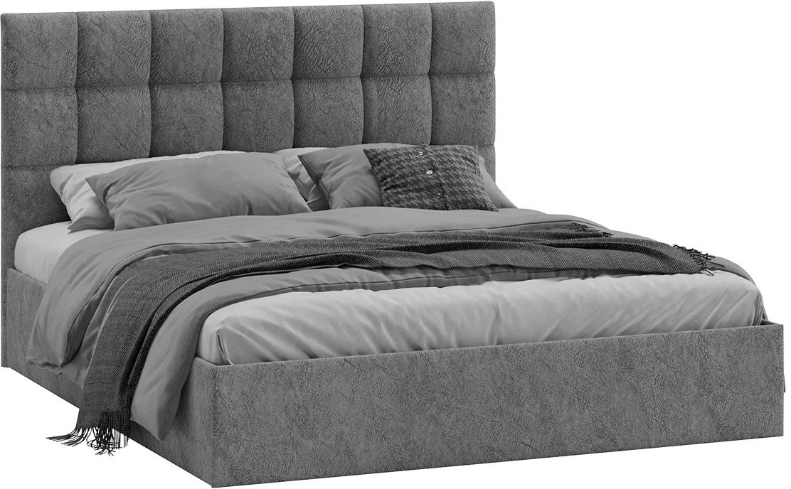 

Кровать Трия Эмбер универсальный тип 1 с ПМ 160x200 (микровелюр Wellmart Silver)