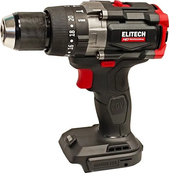 

Ударная дрель-шуруповерт ELITECH CD 20BL2 E2201.042.00 (без АКБ)