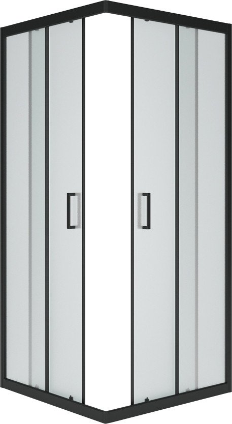 Душевой уголок Метакам Universal Black 90x90 KKS_013567 (матовое стекло)