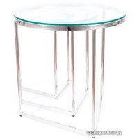 Журнальный столик Signal Trinity (прозрачный/серебряный)