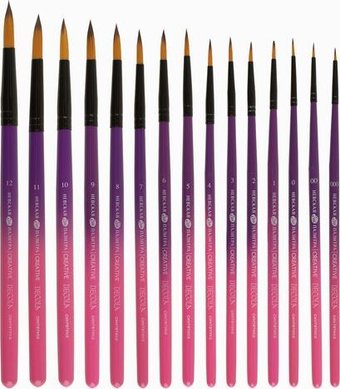 Кисть для рисования Невская палитра Decola двухцветная 237111/0 (синтетика, круглая, №0)