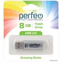 USB Flash Perfeo E01 8GB (серебристый)