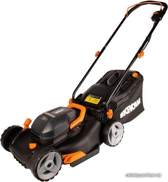Газонокосилка Worx WG743E (с 2-мя АКБ)