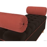 Банкетка Лига диванов Глория 113678 (микровельвет коричневый/коралловый/коралловый)