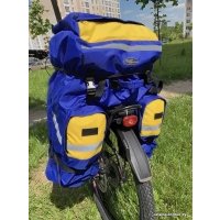 Велосумка Турлан Мустанг-70 л (синий/желтый)